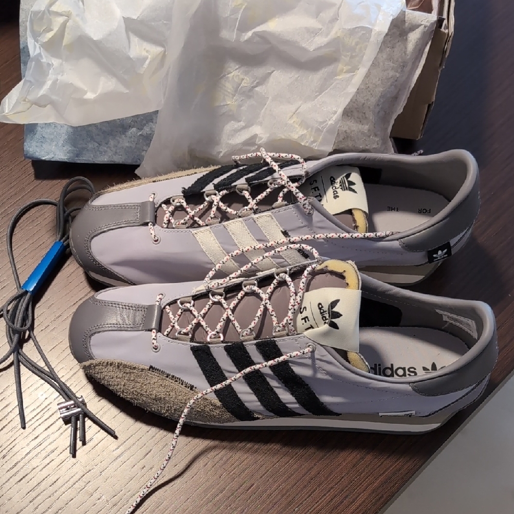 Adidas Gray and Black Men's Sneakers
